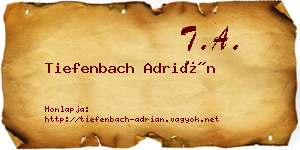 Tiefenbach Adrián névjegykártya